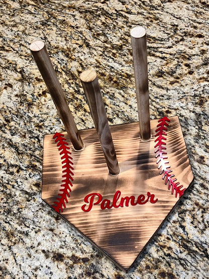 Home Plate baseball ring holder 