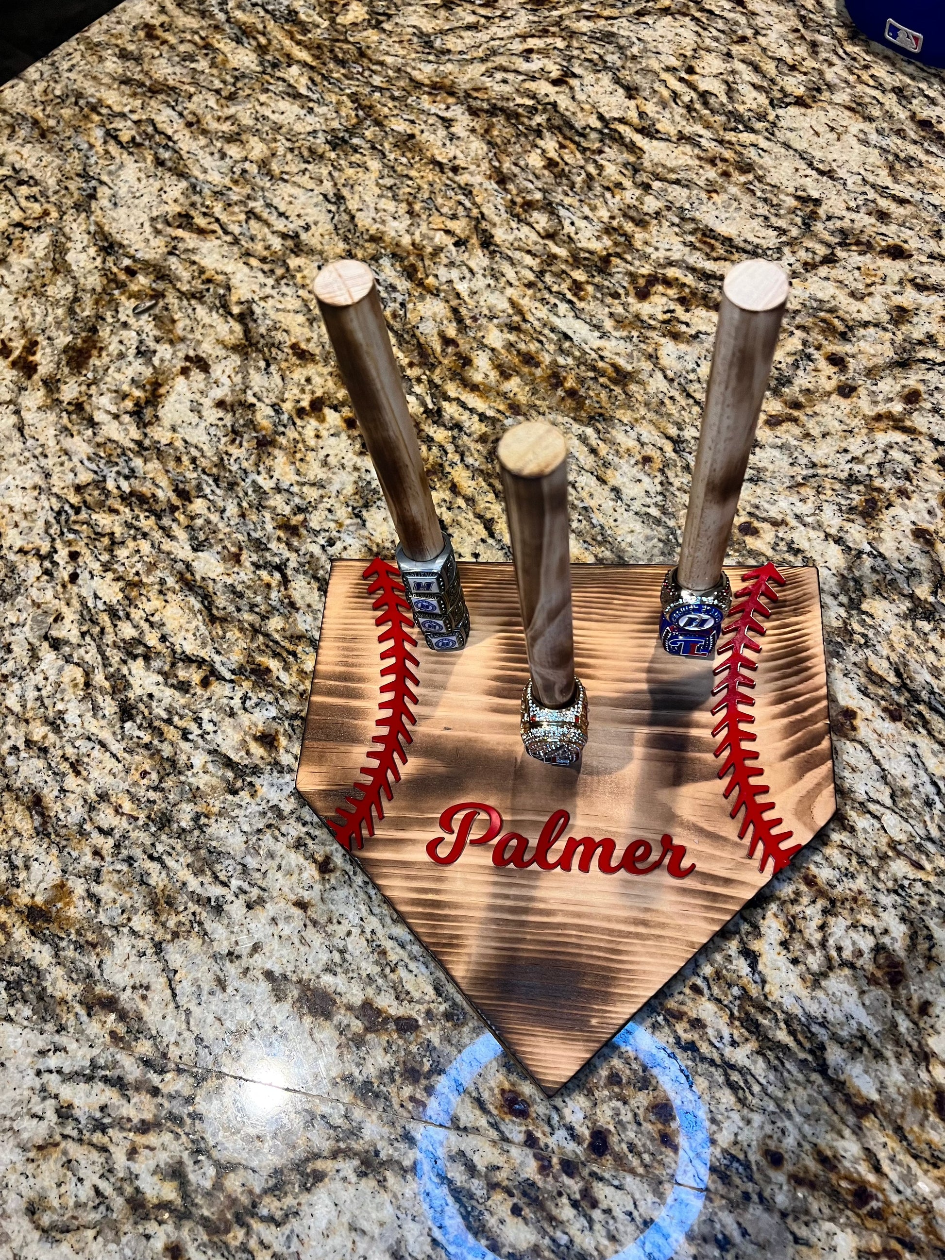 Baseball ring holder display