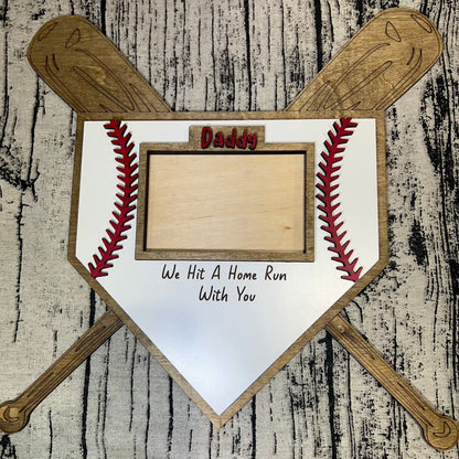 Rustic Baseball Frame, baseball themed frame - Premium handmade good from Dreamcitywoodworks - Just $30.00! Shop now at Dreamcitywoodworks