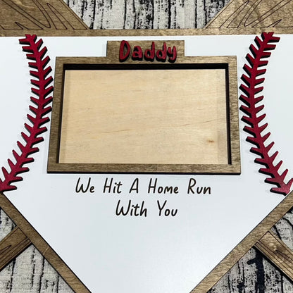 Rustic Baseball Frame, baseball themed frame - Premium handmade good from Dreamcitywoodworks - Just $30.00! Shop now at Dreamcitywoodworks