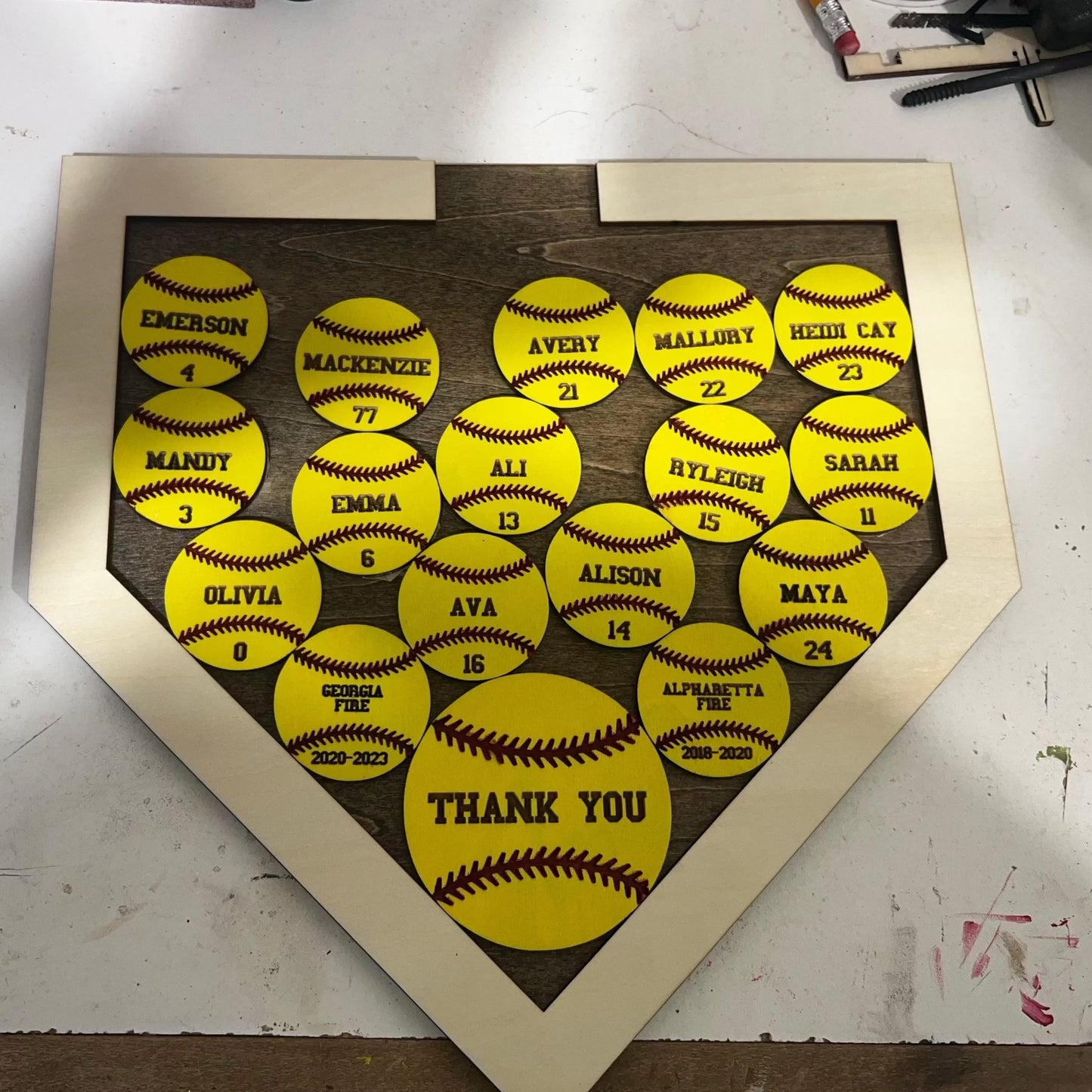 Baseball Team Plaque - Premium handmade good from Dreamcitywoodworks - Just $29.99! Shop now at Dreamcitywoodworks