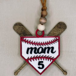 Baseball car charm - Premium handmade good from Dreamcitywoodworks - Just $14.99! Shop now at Dreamcitywoodworks