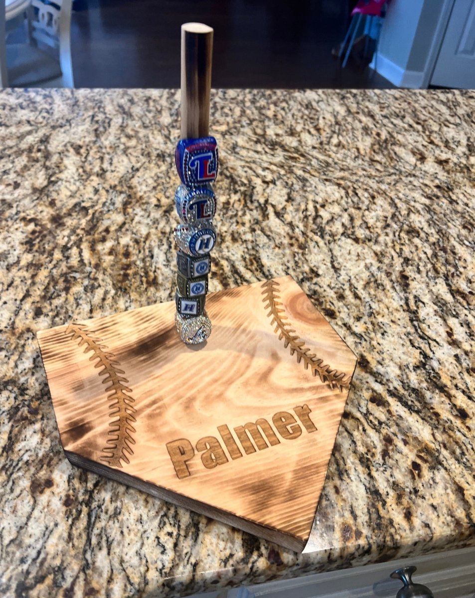 Home Plate ring holder - Premium handmade good from Dreamcitywoodworks - Just $29.99! Shop now at Dreamcitywoodworks