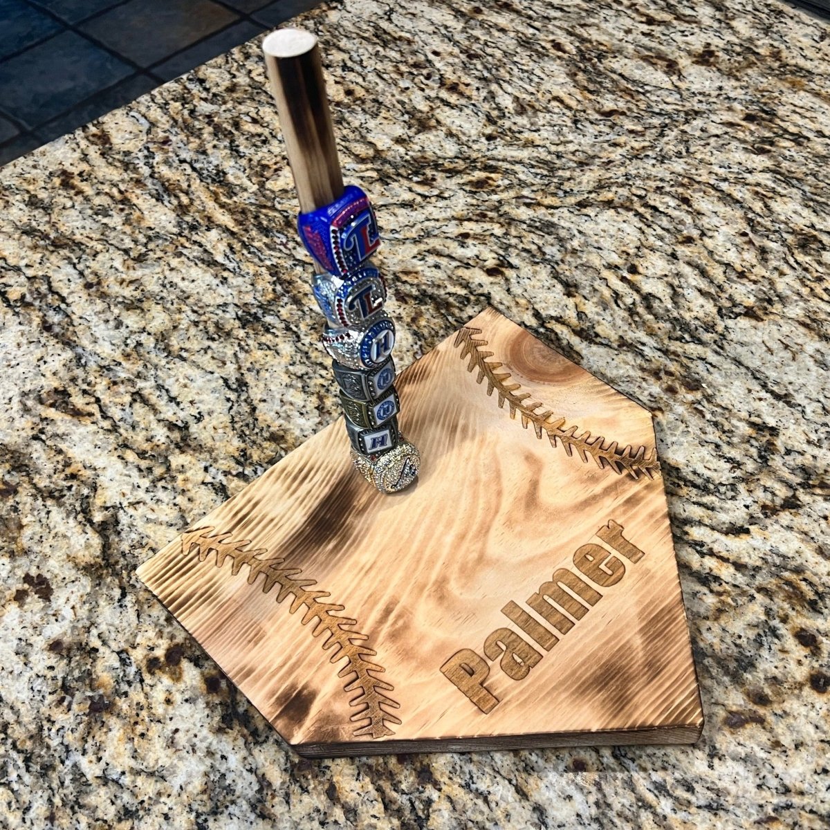 Home Plate ring holder - Premium handmade good from Dreamcitywoodworks - Just $29.99! Shop now at Dreamcitywoodworks