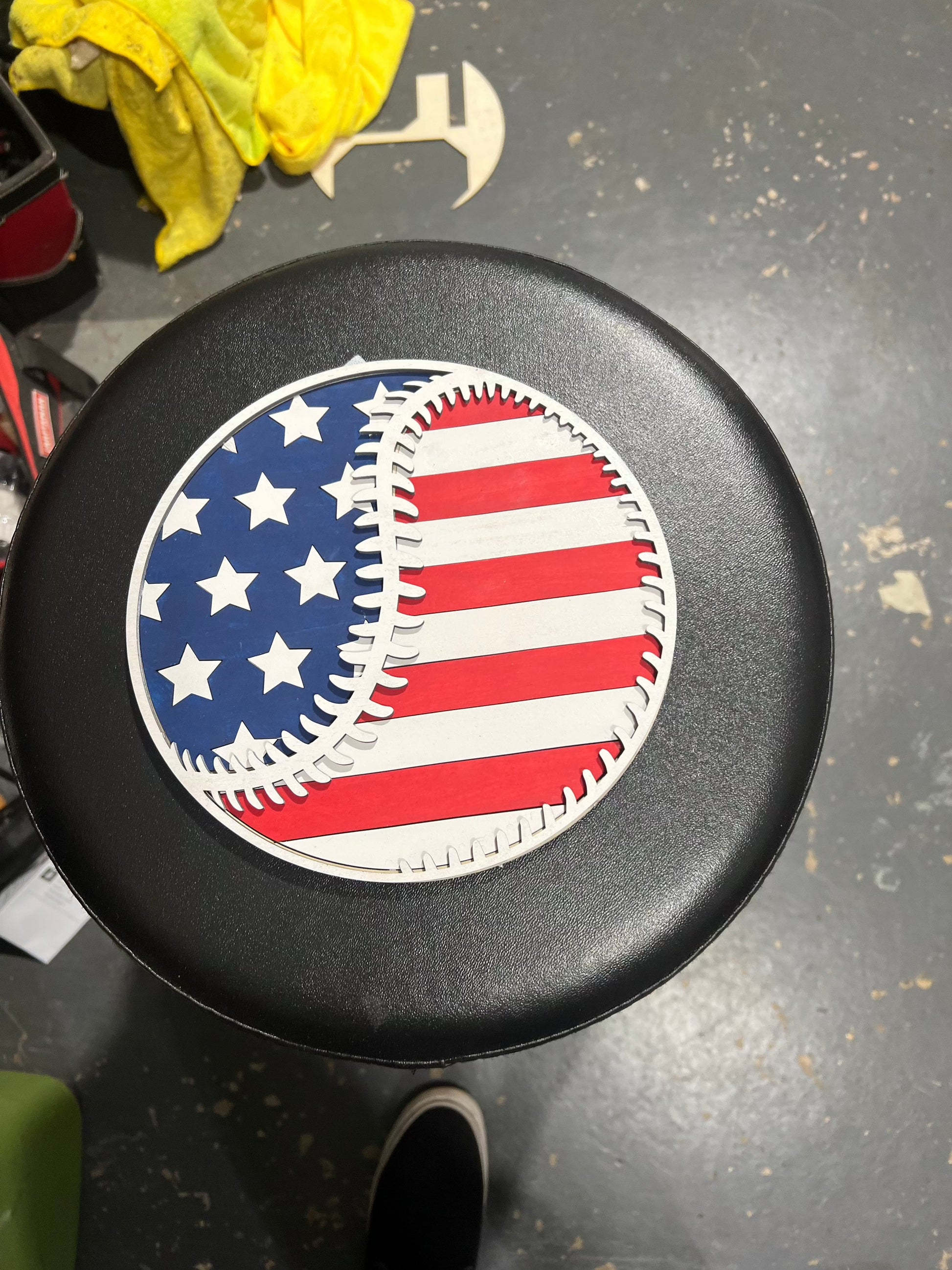 American flag baseball - Premium handmade good from Dreamcitywoodworks - Just $25! Shop now at Dreamcitywoodworks