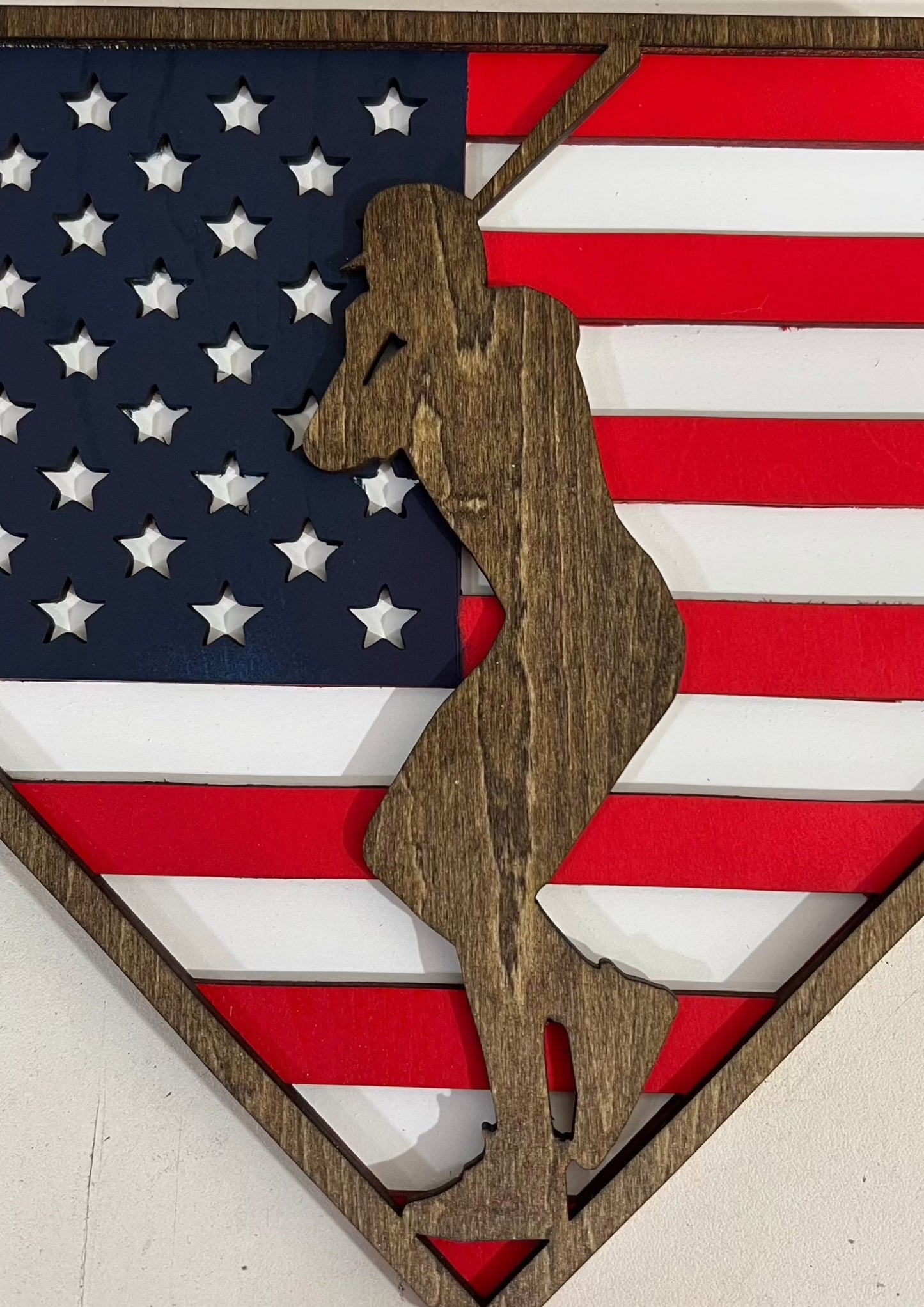 Home plate American Flag - Premium  from Dreamcitywoodworks - Just $40! Shop now at Dreamcitywoodworks