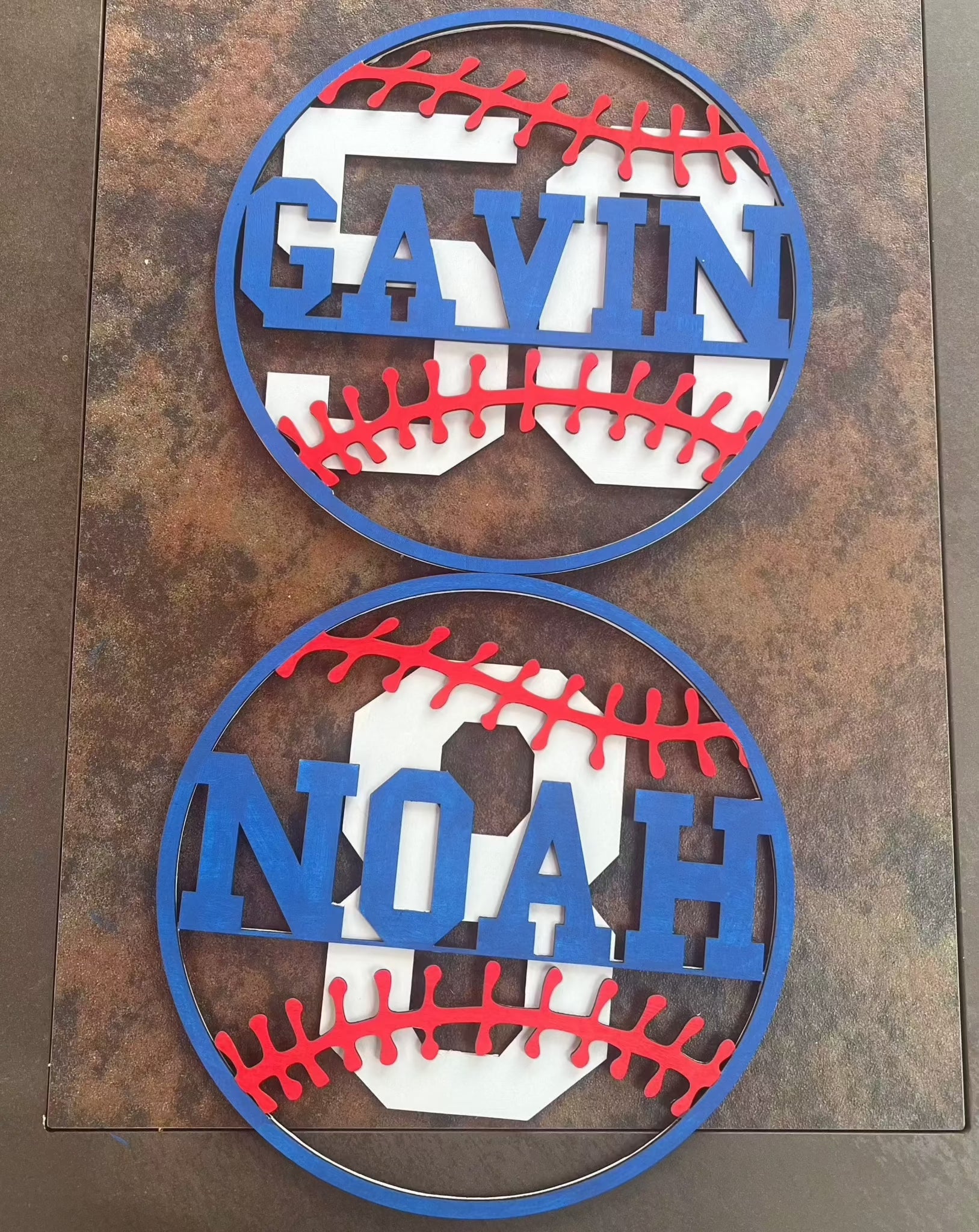 Custom baseball name plates - Premium handmade good from Dreamcitywoodworks - Just $20! Shop now at Dreamcitywoodworks